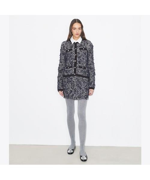 Tolibeochi Kendra Tweed Skirt - Navy / Ivory