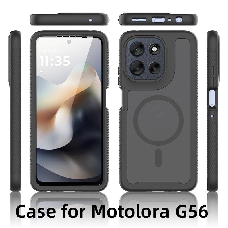 Custodia Esterna Antiurto per Moto G56/G55/G35 con Protezione Integrata per Schermo e Skin Magnetica Antiscivolo
