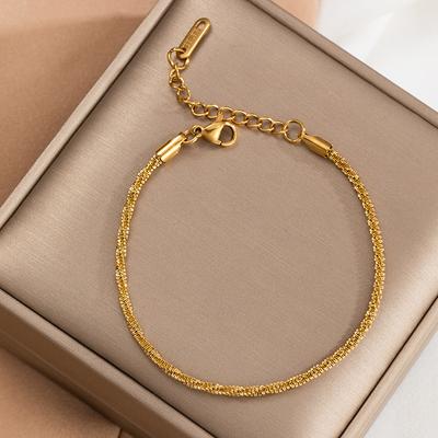 Temperament lekki luksusowy wisiorek w kolorze złota bransoletki dla kobiet elegancka seksowna bransoletka damska ze stali nierdzewnej biżuteria