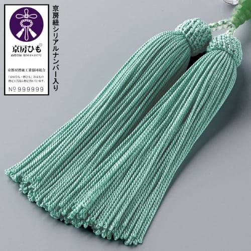 Buddhist Altar Shop Takita Shoten Kyoto Buddhist Prayer Beads for Women, Genuine Crystal and Indian Jade Beads, 8mm Beads, Silk Tassel with Head, Pray