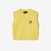 V Neck Knit Vest Yellow fs2Vth2h91f Ylw