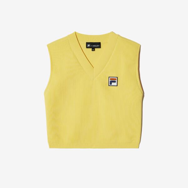 Fila V Neck Knit Vest Yellow fs2Vth2h91f Ylw yellow/W80