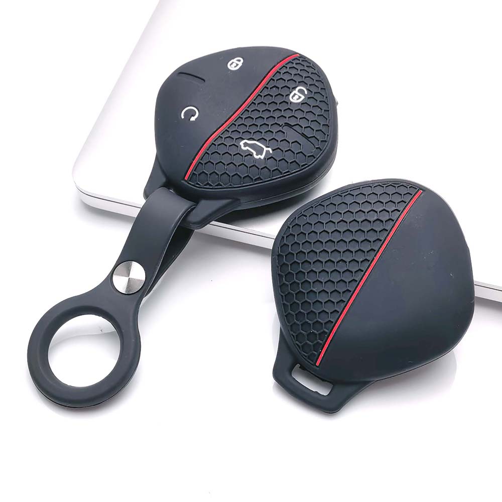 Key Fob Cover for Chery Omoda C5 E5 Jaecoo J7 Tiggo with Keychain Soft Silicone Protective Case Anti-Scratch Guard Shockproof Protection