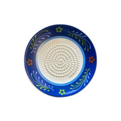 Reusable Manual Ceramic Grinding Bowl Non-Slip Round Plate Ginger Grating Dish Smooth Efficient Garlic Grater Plate Fruit Puree
