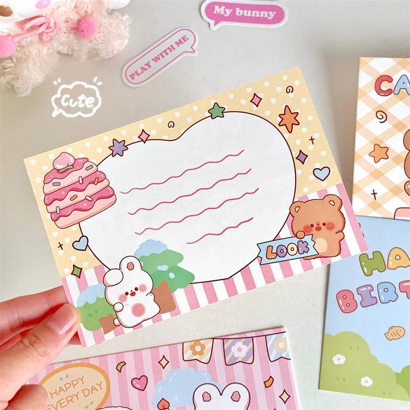 Exquisite Minimalist Christmas Cartoon Greeting Card - Creative Postcard for Birthday Blessings