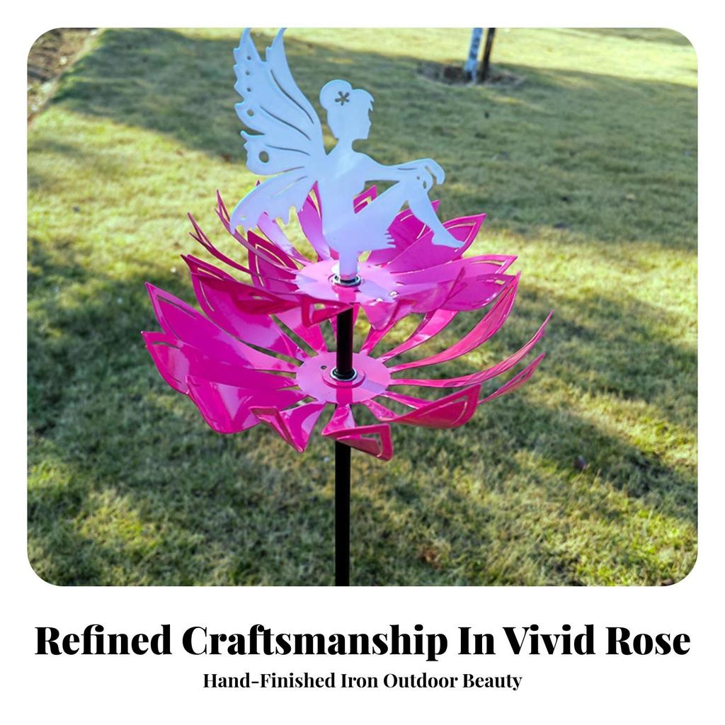 Lotus Wind with Fairy Moving Yard Decor Decorative for Patio