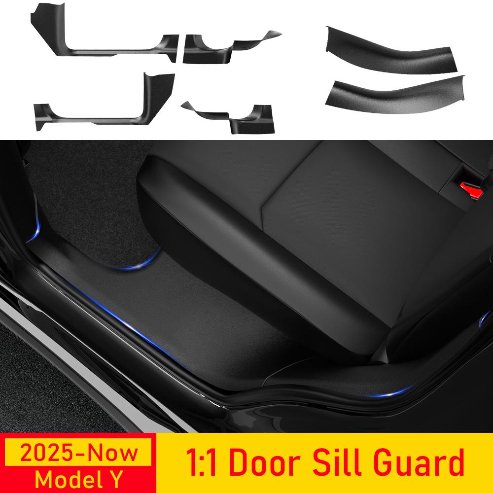 Front Rear Door Sill Guard For Tesla Model 3 Y Juniper 2026 2026 Pedal Protector Cover Anti-Kick Mats Anti Dirty Pad Accessories