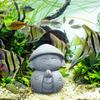 Zen Buddha Sculpture Creative Fish Tank Ornament Resin Figurine Aquarium Decor for Room Bedroom Landscape Fountain Outdoors