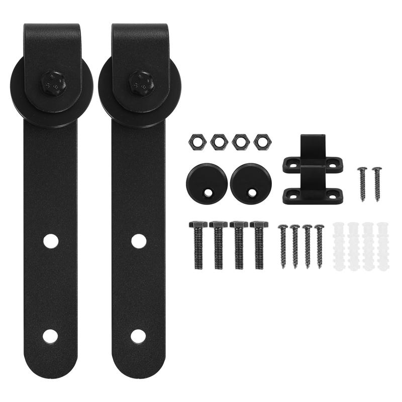ABBY-Cabinet Sliding Barn Door Hardware Kit Super Mini Sliding Door Hardware Hardware Kit Top Mount Hanger Track Closet