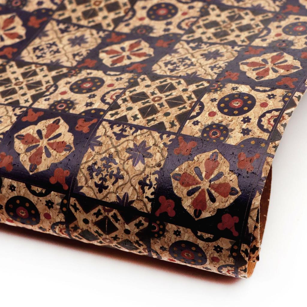Wood Grain PU Leather Sheet 20x33cm, Cork Touch Faux Leather for DIY Crafts and Decorative Projects