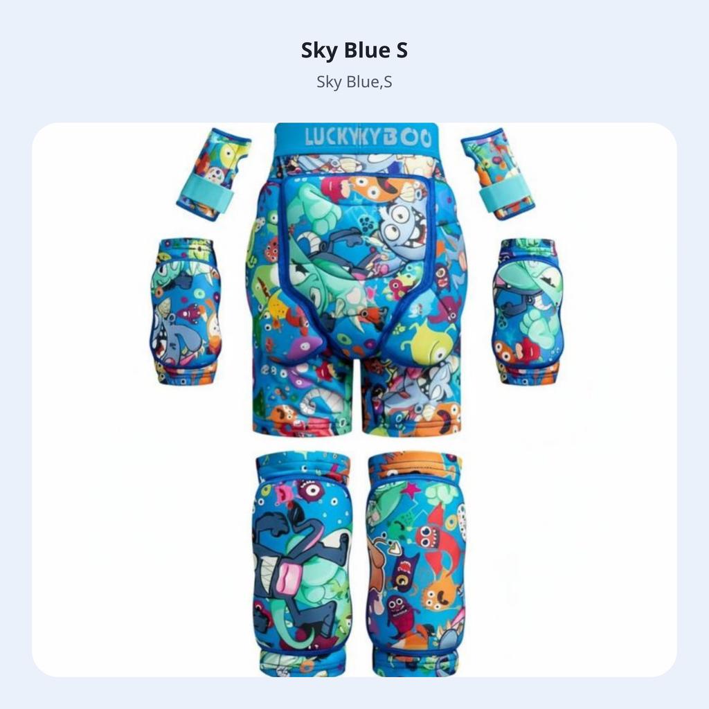 Kids Ski Protective Gear, Cartoon Padded Suit, Impact-Resistant Hip Pants, Snowboard Protection for Boys and Girls