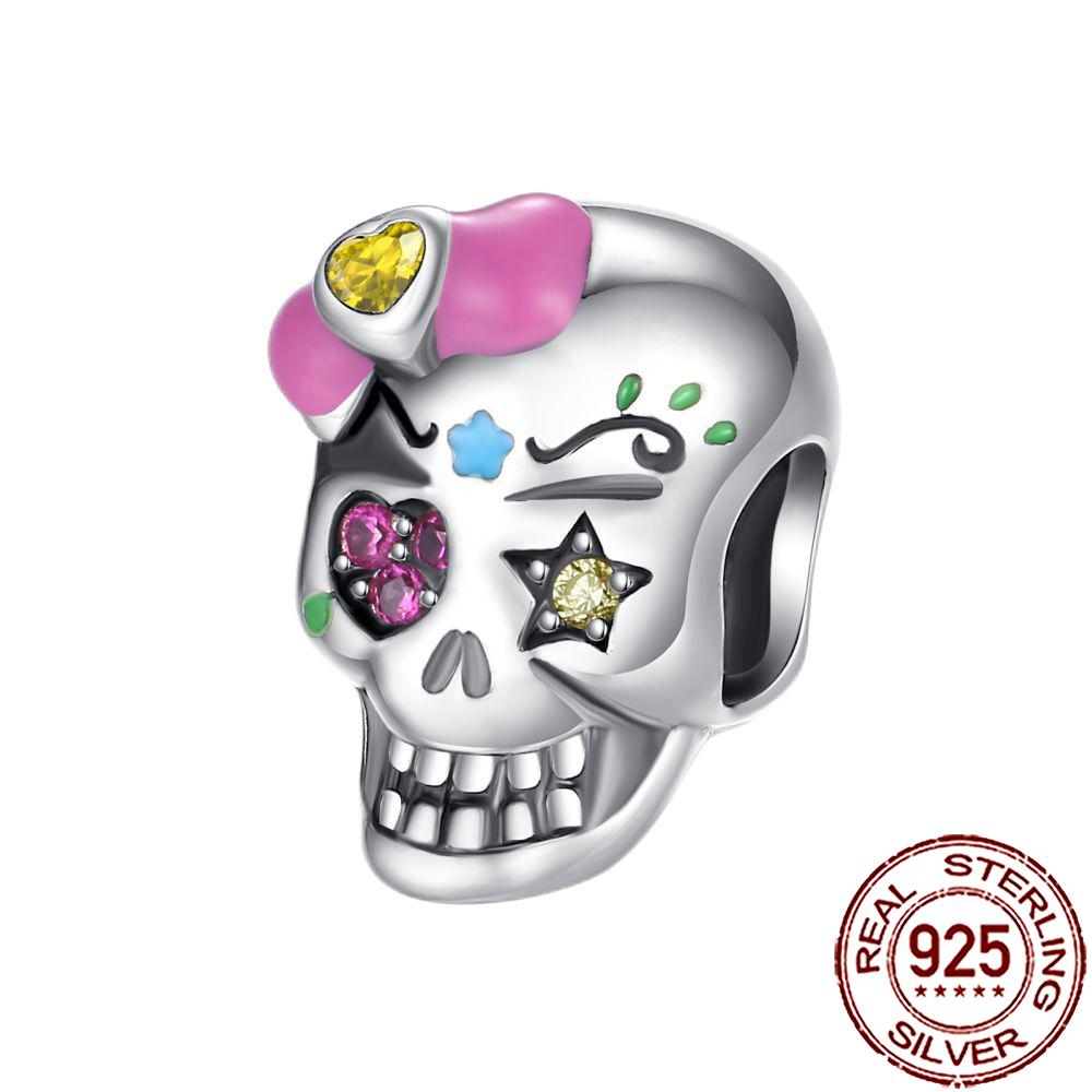 Gothic Charms Copper Halloween Nightmare Skull Skeleton Voodoo Doll Beads Fit Bracelet Necklace Diy Jewelry