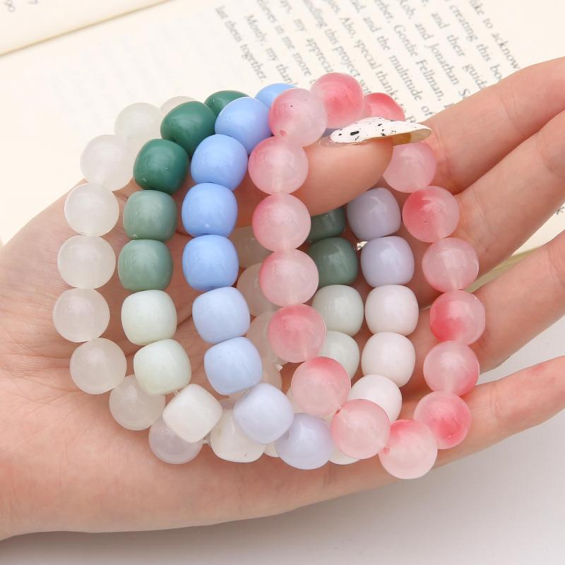 12mm Acrylic Gradient Ice Permeable Bracelet for Women Girl Gift Jewelry Accessories KTJ