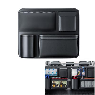 Salvaspazio Alta capacità Pelle con 4 Grandi Tasche Organizzatori per Bagagliaio Auto Borsa Portaoggetti da Appendere per SUV/Camion Borsa Portaoggetti per Sedile Posteriore Impermeabile