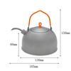 0,5 l Wasserkocher mit Kaffeekanne, Ti-Ausguss und Spirituskocher aus Edelstahl für den Außenbereich