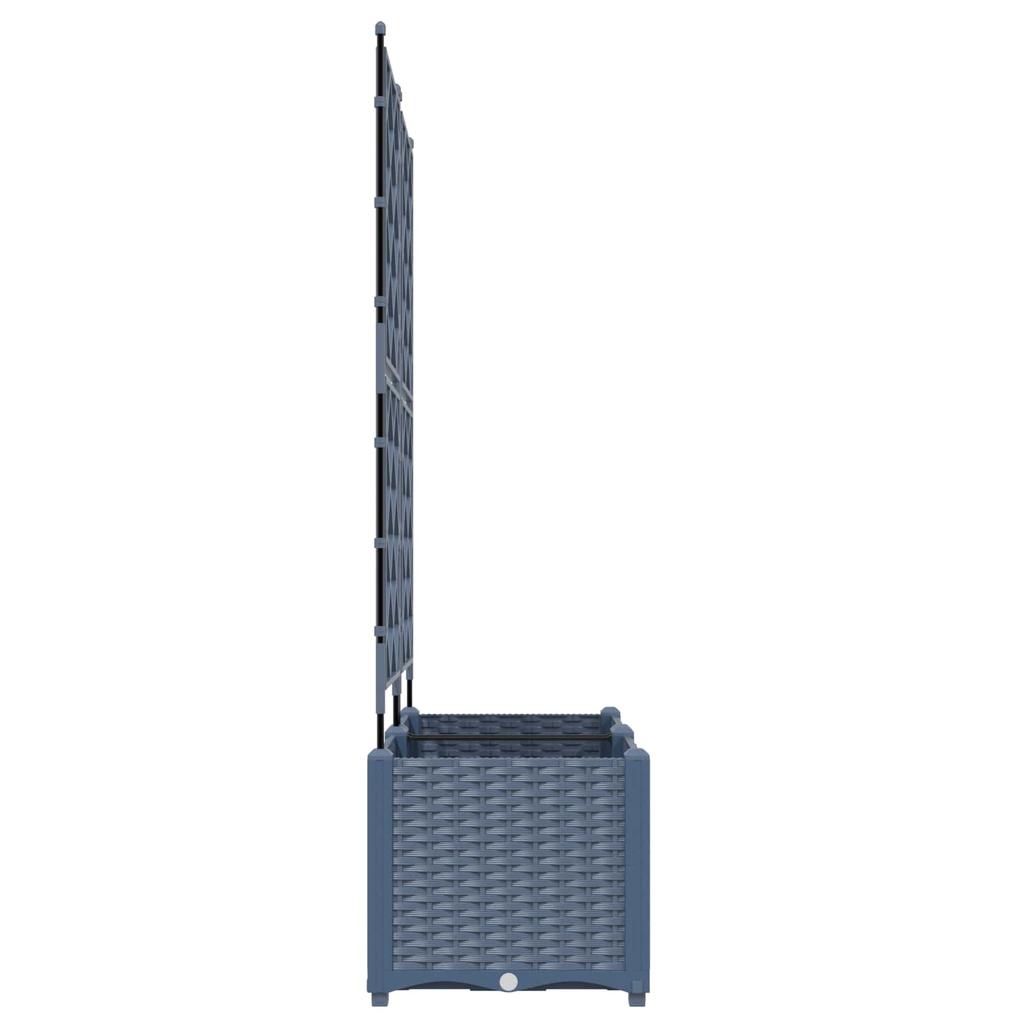 Garden Planter 2 Pcs Grey 80 X 40 X 143 Cm Plastic