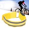 Reflective LED Light Armband Dual Luminous Strips Light Up Bracelet Wristband for Night Running Battery PoweredYellow