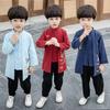2023 Children's Hanfu Costume Set - Cotton Linen Ethnic Style for Boys & Girls