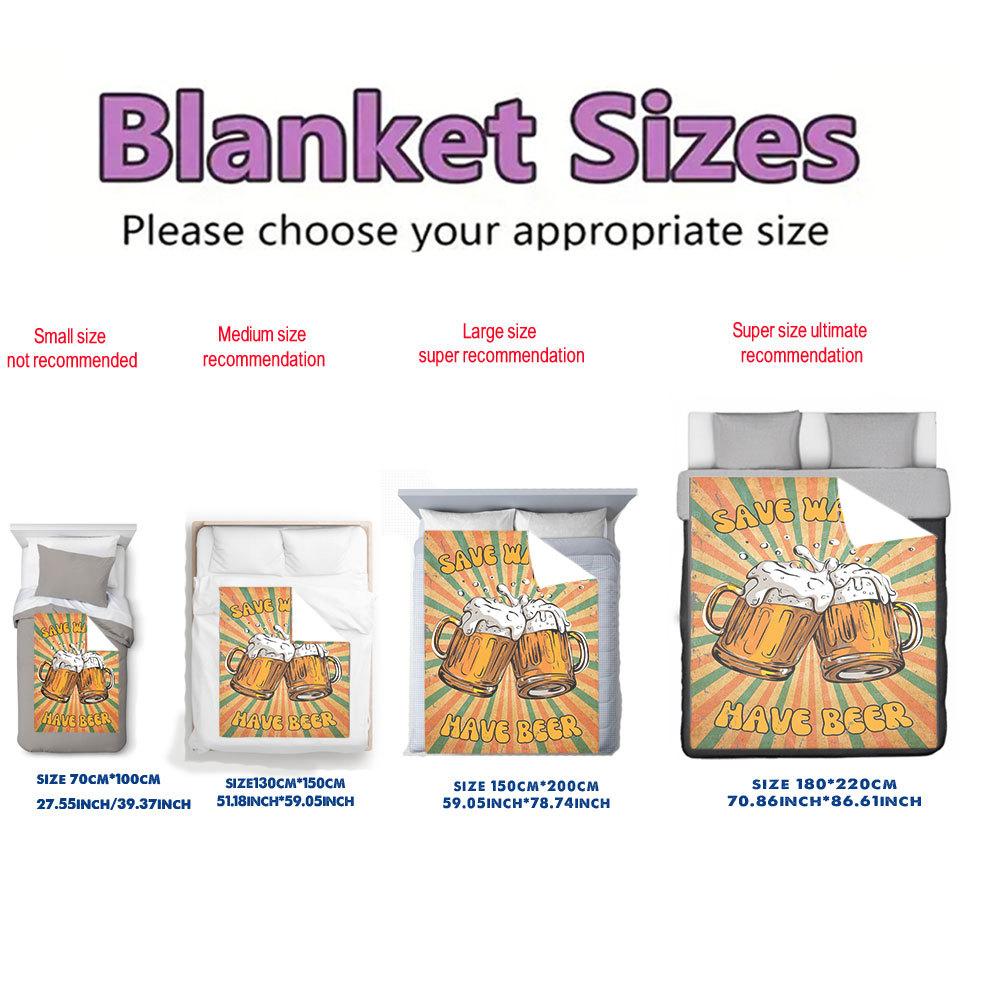Beer Festival Theme Pattern Printed Blanket for Bed Travel Camping Living Room Office Conditioning Blanket for All Seasons Gifts
