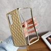 Applicable To Samsung ZFold5 Rhombus Mobile Phone Case Zfold3 Electroplated TPU Soft Zfold3 Folding Mobile Phone Case