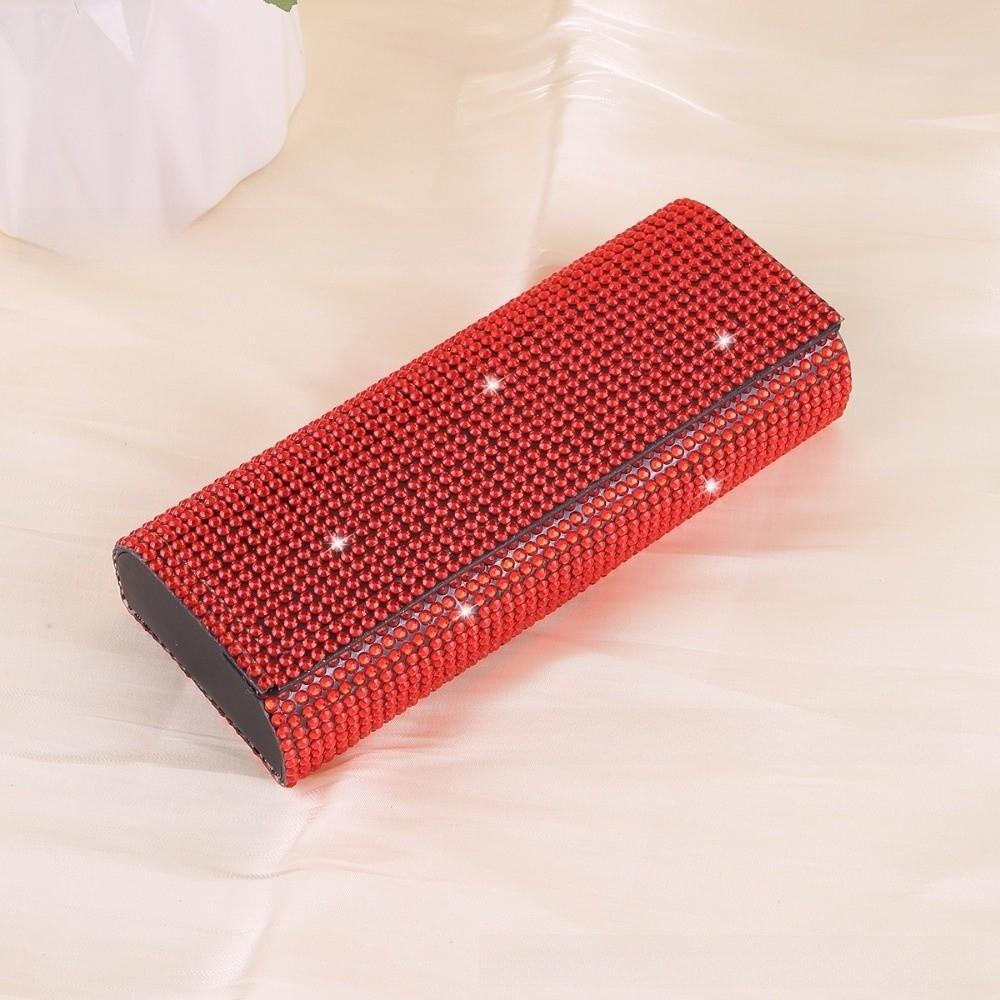 Bling Diamond Car Glasses Case Rhinestone Anti-pressure Eye Glasses Case Hard Shell Sunglasses Case Car Interior Decoration