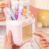 Cartoon Pig Pen Holder Multi-compartment Large Capacity Desk Organizer Box Stationery Storage Container Home Office Desktop Decoration Ornament