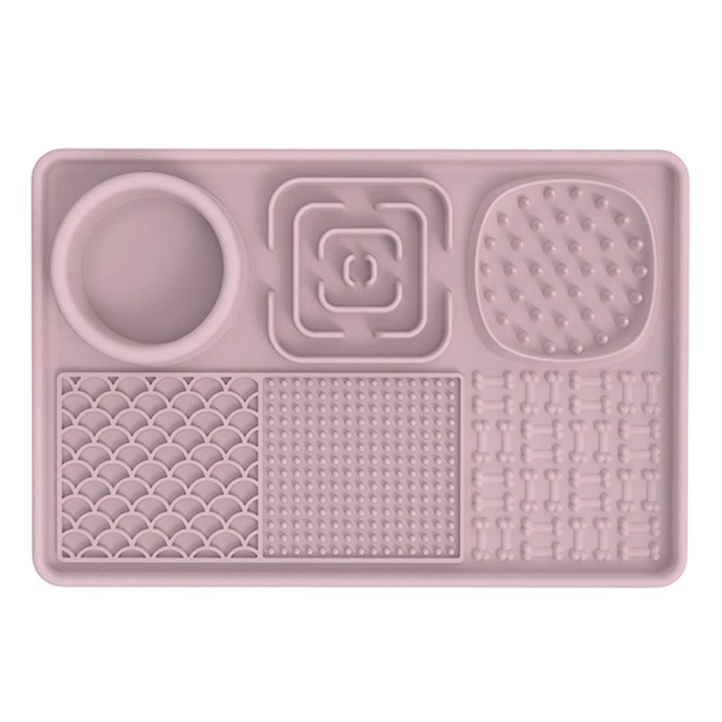 Pet Licking Mat for Dogs and Cats Slow Feeder Silicone Non Slip Textured Surface Interactive Feeding Pad