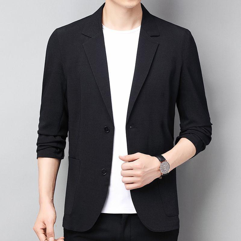 Summer Men Thin Coat Men S Suit Jacket Autumn Linen Solid Color Casual Suit Korean Slim Fit Formal Business Suit Jacket