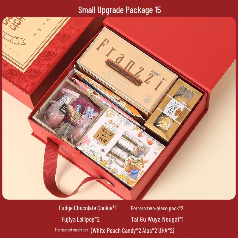 Elegant Wedding Candy Favor Box Set with Biscuits and Sweets