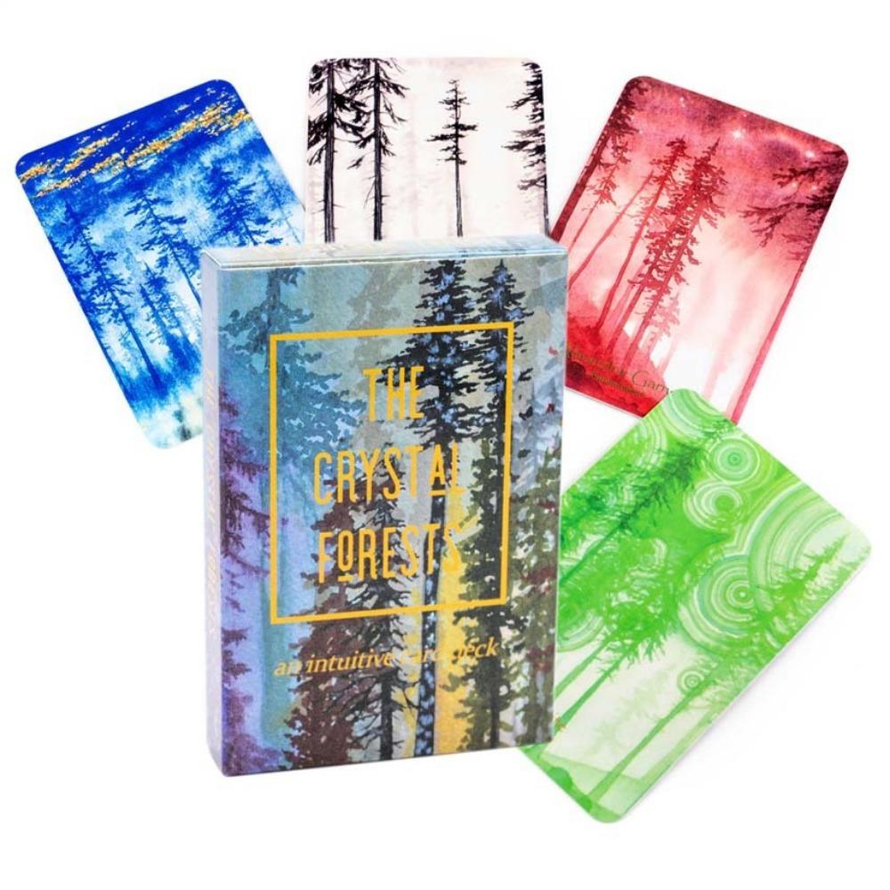 

9*6 см карточная игра The Crystal Forsets Oracle Deck, 42 ​​шт., подсказки для осознанности