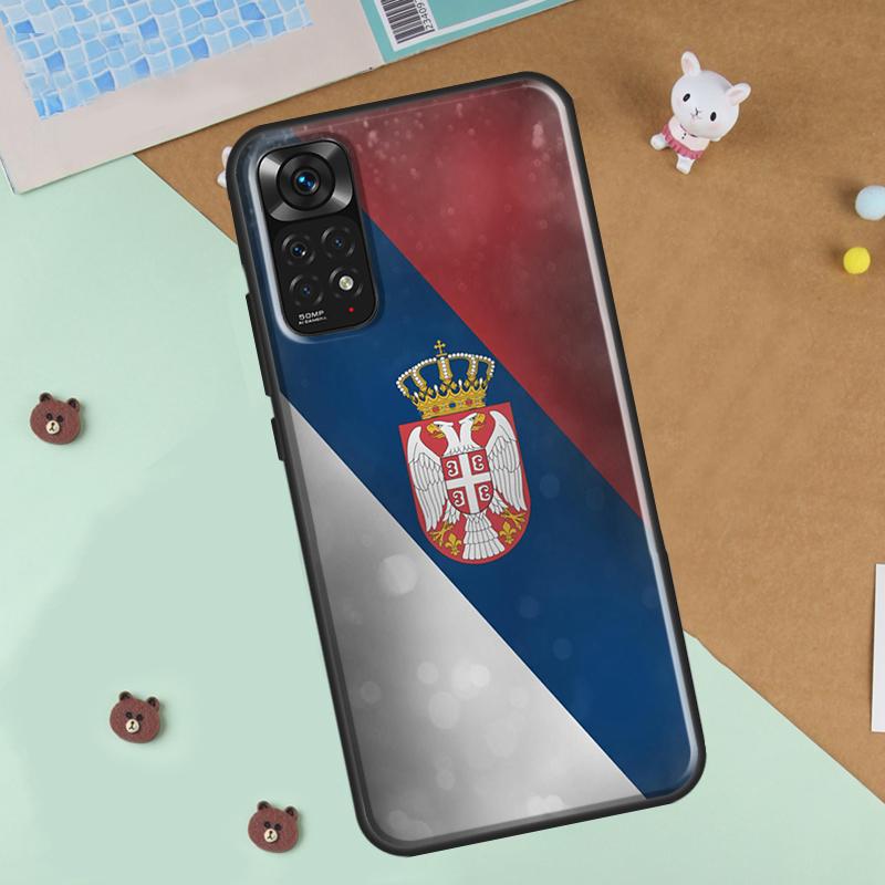 Serbia Flag Phone Case For Xiaomi Redmi Note 12 8 9 10 11 Pro 8T 9S 10S 11S 12S 10A 9C 10C 12C Cover