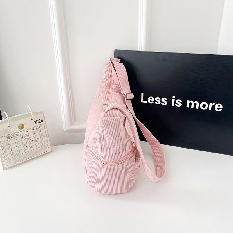 Hobo Bag Women's Large Capacity Shoulder Bag Commuter Corduroy Bag Student Class Crossbody Bag