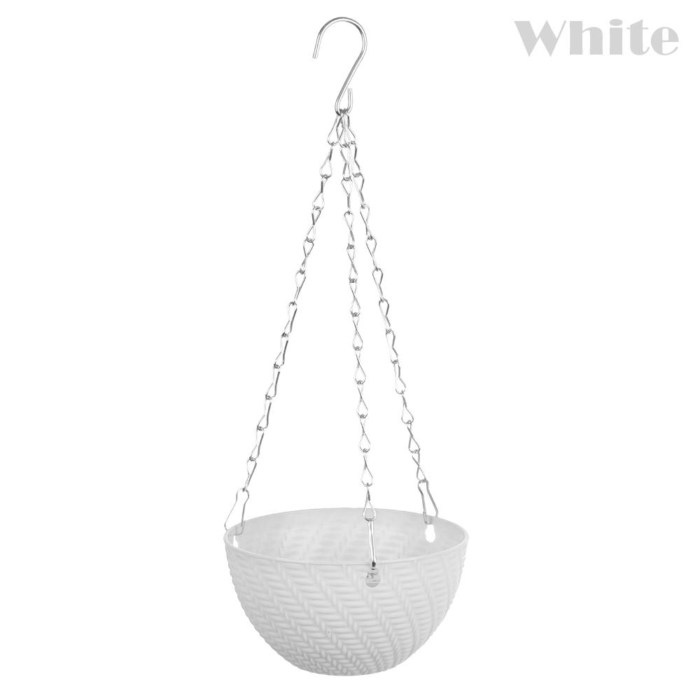 1 PC Fashion Succulent Plant  Balcony Bracketplant Flower Pots Hanging Basket Rattan Pattern Chains Flowerpot