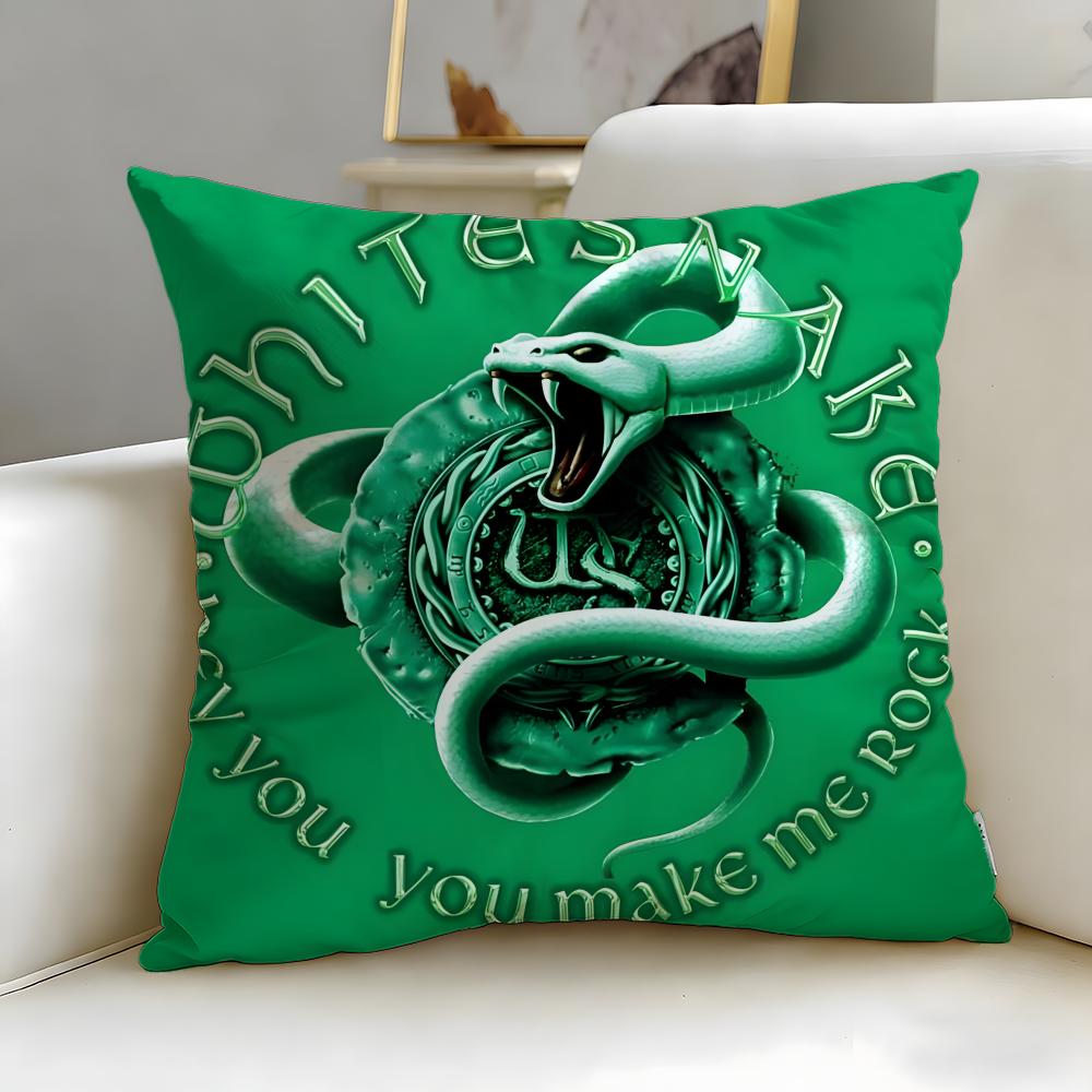 

rock band Whitesnake Cushion Cover Soft EasyWash Pillow Case Versatile for Couch Bed Travel and Office 30X30cm