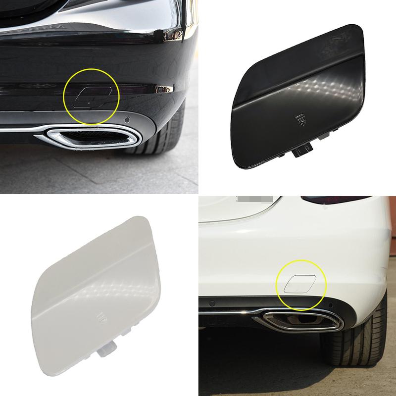 For Mercedes W205 Car Rear Bumper Tow Hook Cover Cap Black White For Benz C Class C180 C200 C220 C250 C300 2058850224 2015-