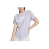 New Nike Sportswear Essentials Women'ss Retro Logo Print Crewneck T-Shirt Purple DX7907-536