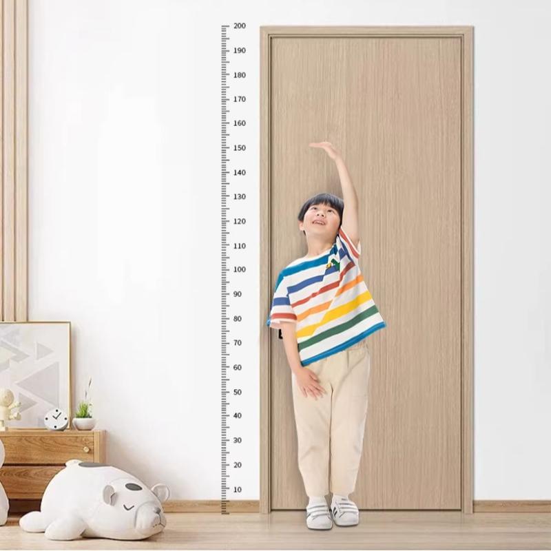 1pc Height Measurement Wall Sticker 2m Removable No Wall Damage Accurate Height Ruler for Kids Room Home Decoration