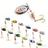 Freshwater Lure Spinning Sequin Set10-13Metal electroplated bait with barbed hook fishing gear supplies