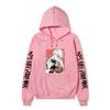 Jujutsu Kaisen Satoru Gojo Hoodie Unisex Fleece Sweatshirt Red Background Manga Portrait Kanji Sleeve Autumn Winter Pullover