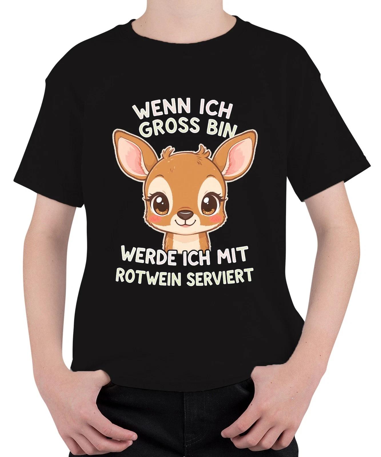 

When I Grow Up Red Wine Served Fawn Sweet Gift Wine Unisex Kids T-Shi- XL