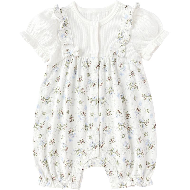 

Balabala Baby Girl Short Sleeve Summer Romper Bodysuit 90