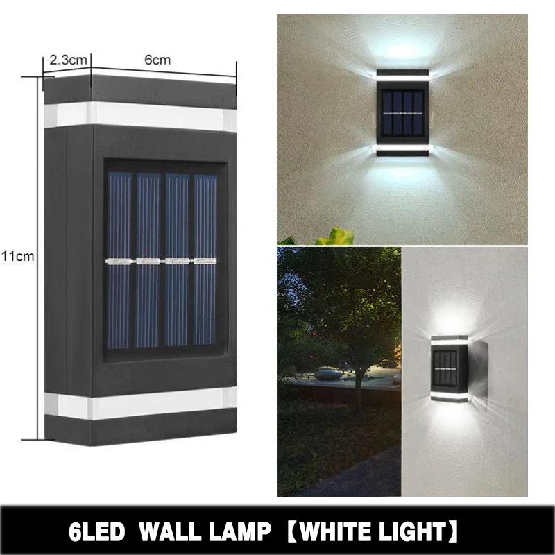 12LED Solar Wall Lamp Outdoor Waterproof Led Decorative Lights Up and Down Garden Yard Street Landscape Balcony