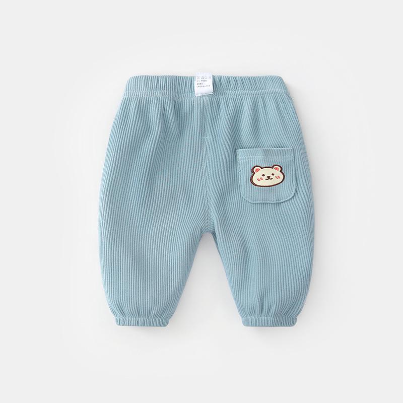 Newborn Infant Fleece-Lined Pants - Spring & Autumn Casual Wear for Boys & Girls