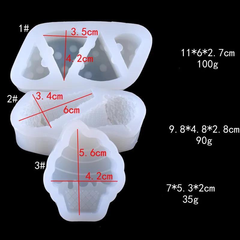 Silicone Cheese Cone Ice Cream Fondant Gum Mold Aroma Gypsum Ultra Light Clay Cake Decoration Chocolate Mold