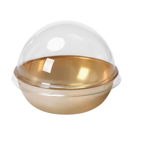 50Pcs Cake Packaging Box Set Transparent Plastic Mini Cupcake Boxes with Secure Lid Bakery Gift Box for Small Cakes Pastries Desserts Cookies