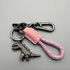 Fashion Dinosaur Pendant Keychain Car Key Alloy Leather Key Rings for Men Women Gifts GZW