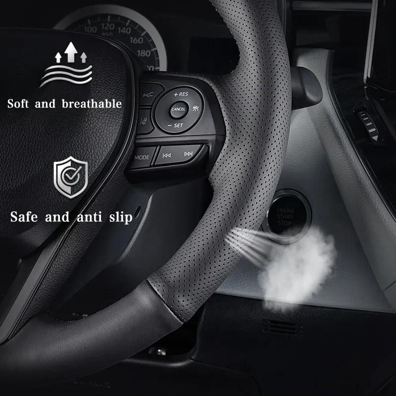 Car Steering Wheel Cover  Leather For Renault Megane 3 2009-2014 Scenic 2010-2015 Flue Steering Wheel Car Accessories