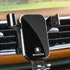 Supporto Telefono Gravitazionale in ABS con Clip per Bocchetta d'Aria per Auto Supporto Smartphone per Skoda Fabia Octavia Superb Enyaq Rapid Kodiaq Kamiq Karoq
