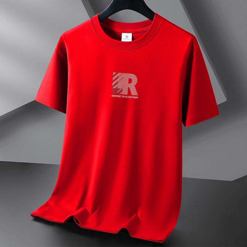 R Herrenmode Kurzarm-T-Shirt aus reiner Baumwolle S-6XL