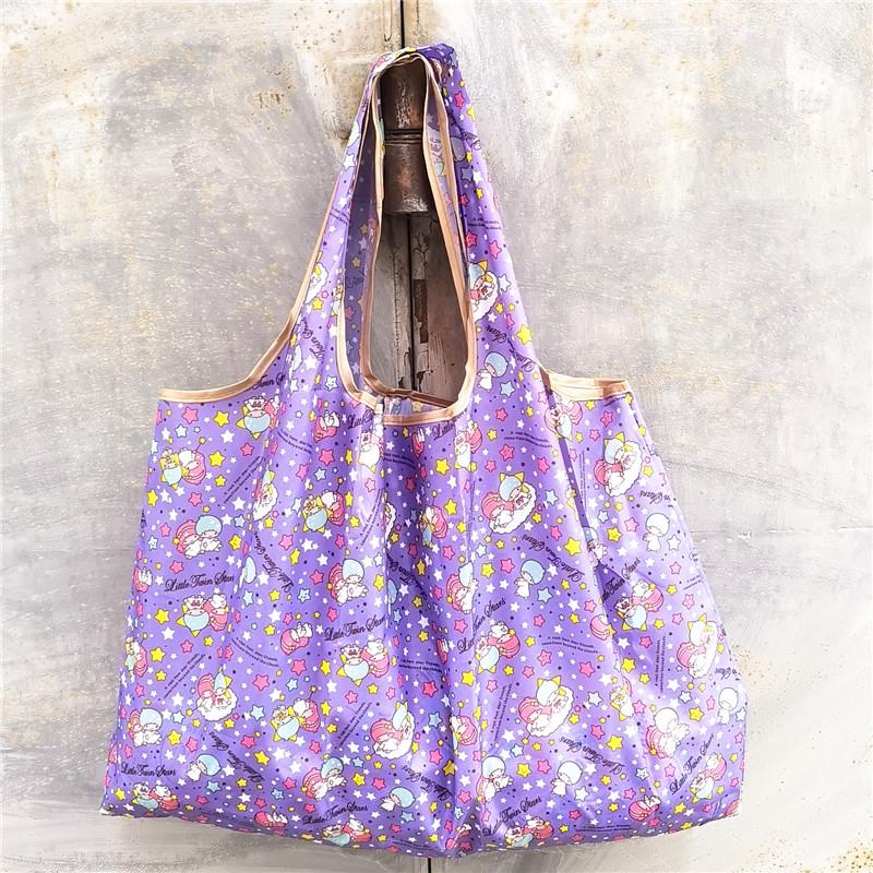 Eco-friendly Foldable Shopping Bag – Japanese & Korean Cartoon Design, Portable and Sturdy